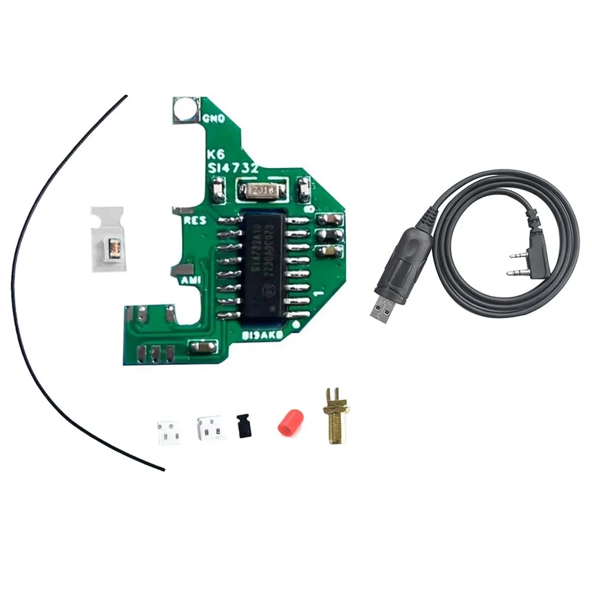 SI4732 Modification Module and Crystal Oscillator+Programming Cable FPC for Quansheng UVK5/K6 Dual Antenna Solution