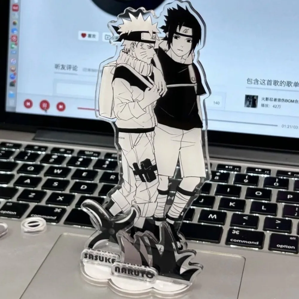 Neue NARUTO Acryl Stand Figur Uzumaki Naruto Uchiha Sasuke Anime Peripherie Zarte Gut Aussehende Desktop Ornament Dekorieren