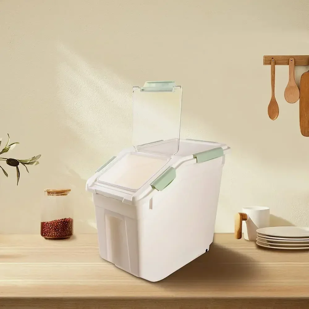 

Контейнеры для хранения пищевых продуктов Saim на 30 фунтов, большие контейнеры для хранения пищевых продуктов для домашних животных, герметичный контейнер для пищевых продуктов с крышкой с замком, мерный стакан,