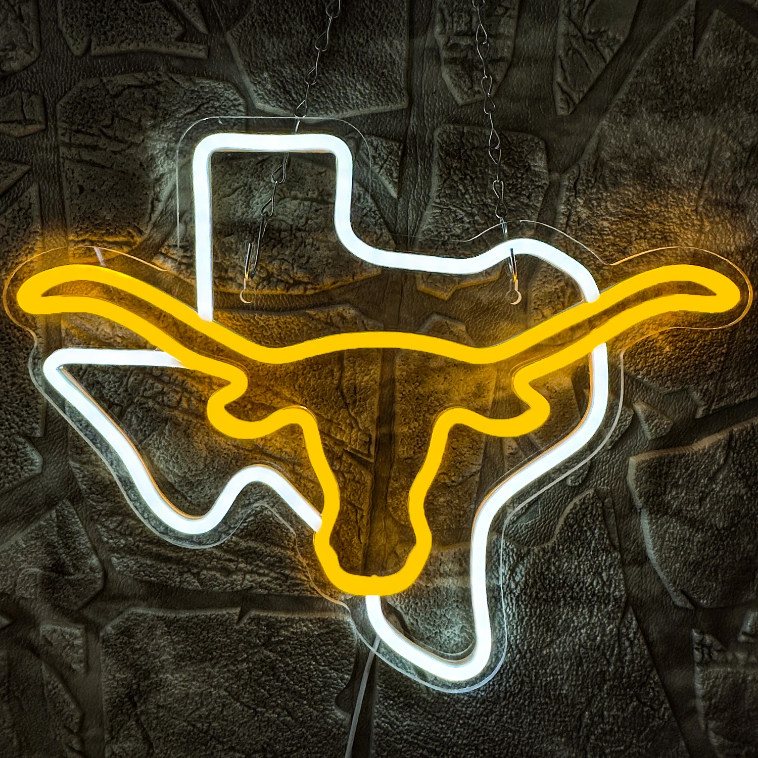 Bull's Head Map Neon Sign LED Neon Light For Bedroom Living Room Men's Private Space Game Room Club Beer Bar ART Wall Decoration