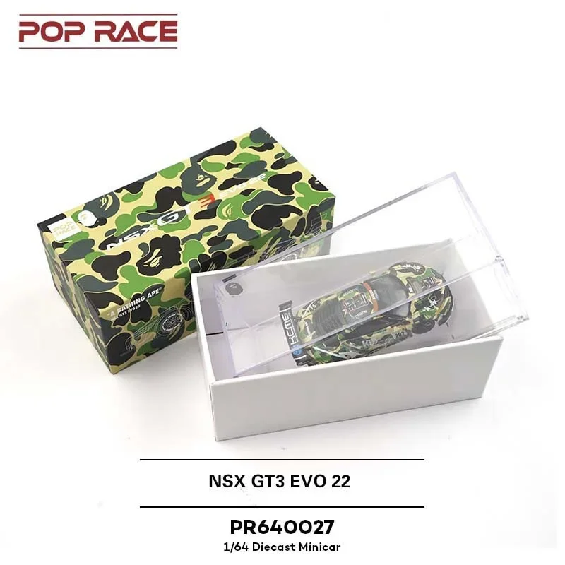 

POP RACE 1:64 NSX GT3 EVO 22 Die-Cast Car Model Collection Miniature