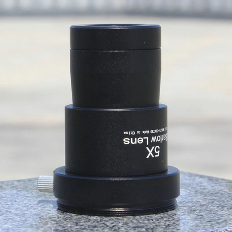 

1.25 Inches 5X Barlow Lens Fully Metal Green Film with M42 Thread for Standard Telescope Eyepiece Astronomy-ABWY