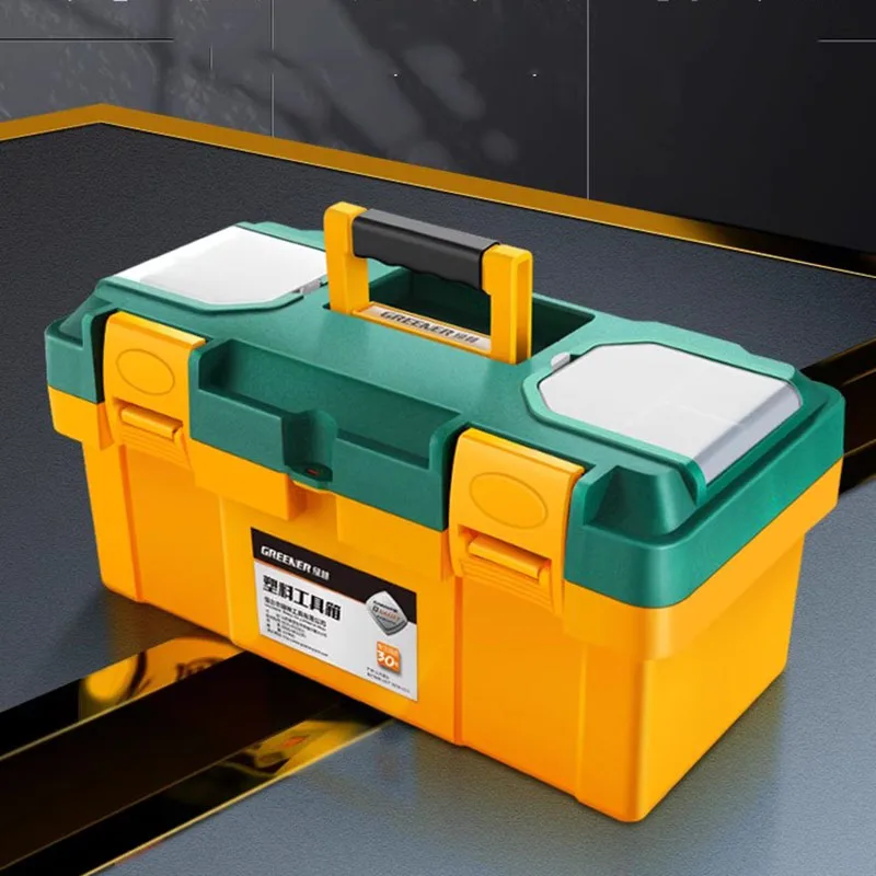 

Large Plastic Toolbox Empty Storage Suitcase Vehicle Multifunctional Hardware Maintenance Tool Bag Electrician Household items