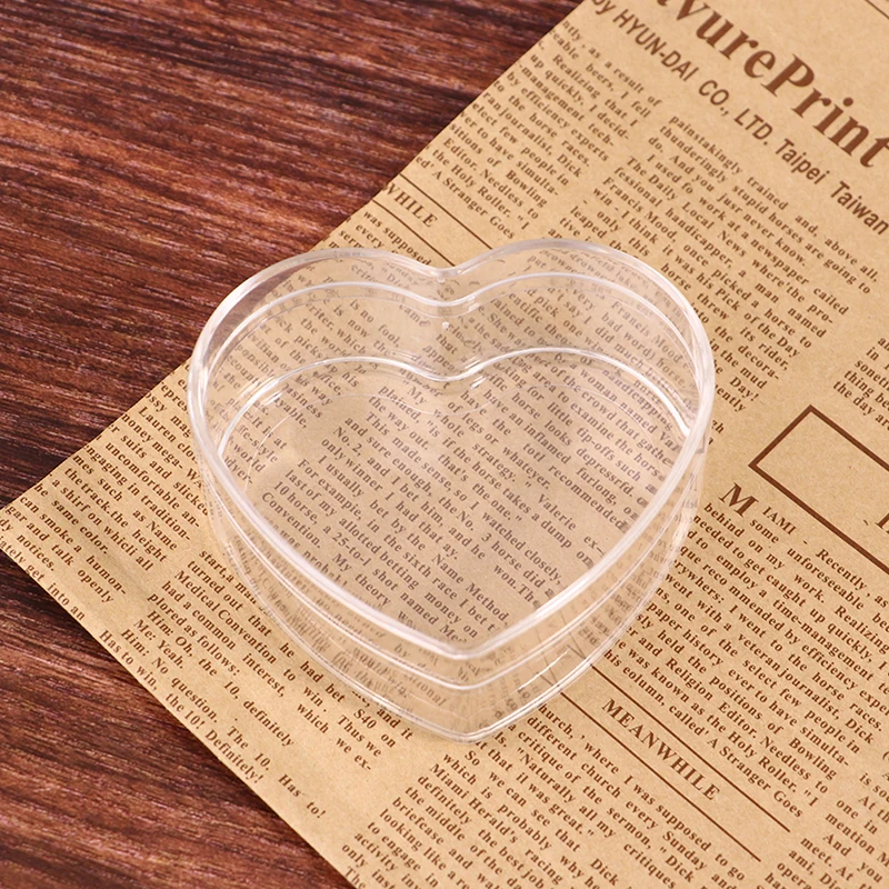 Empty Bottle Heart Shaped Candy Boxes High Capacity Packaging Jar For Nail Art Rhinestones Powder Craft Containers For Cosmetics