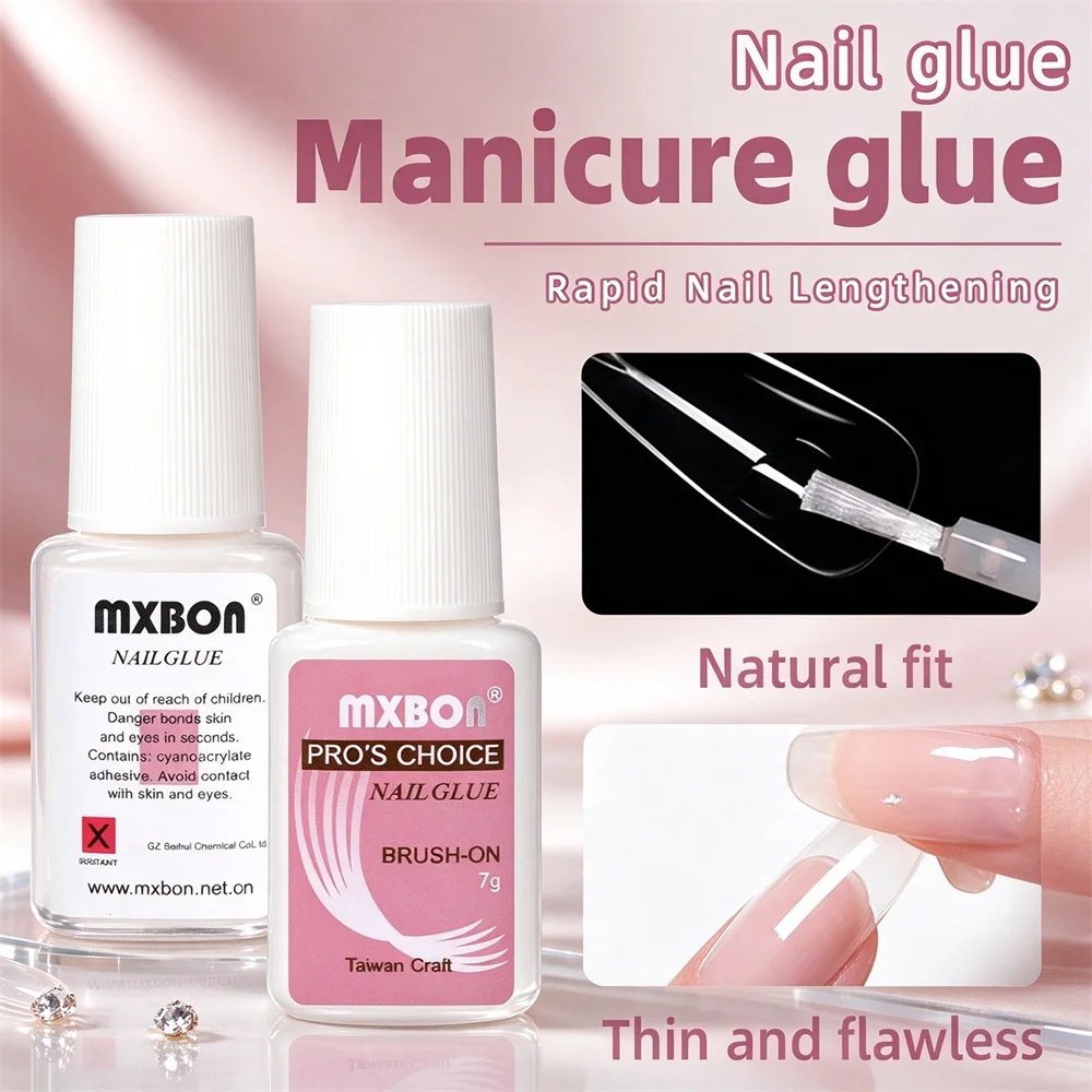 1Pc Brush On Nail Glue Quick Dry Strong Adhesive for False Acrylic Nails Tips Rhinestone DIY Salon Long Lasting Manicure Glue