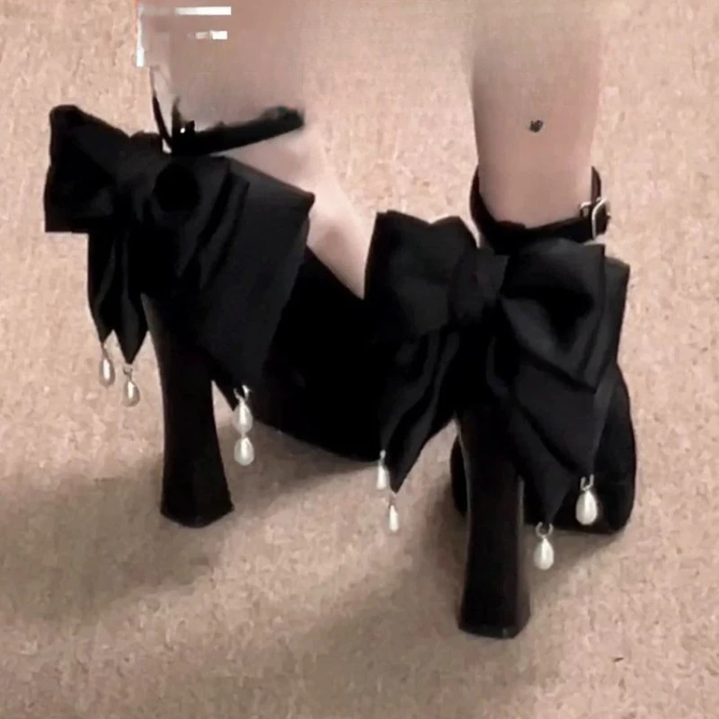 

Thick-soled, Fine High-heeled, Pointed-toe, Shallow-mouth, Buckle-style Comfortable, Anti-slip, Breathable Women's Single Shoes