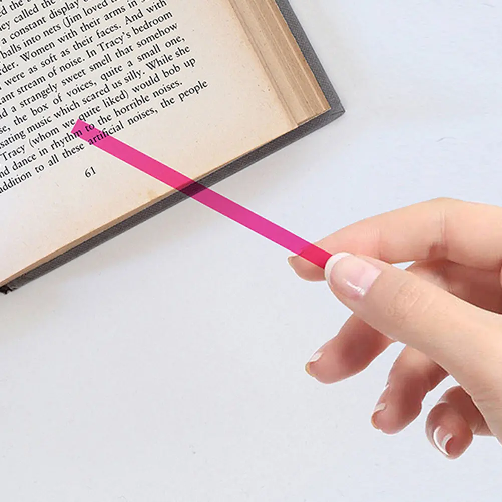

5Sets Reading Strips Colorful Page Marking Tabs for Book Annotation Fluorescent Highlighter Tape Notebook Index