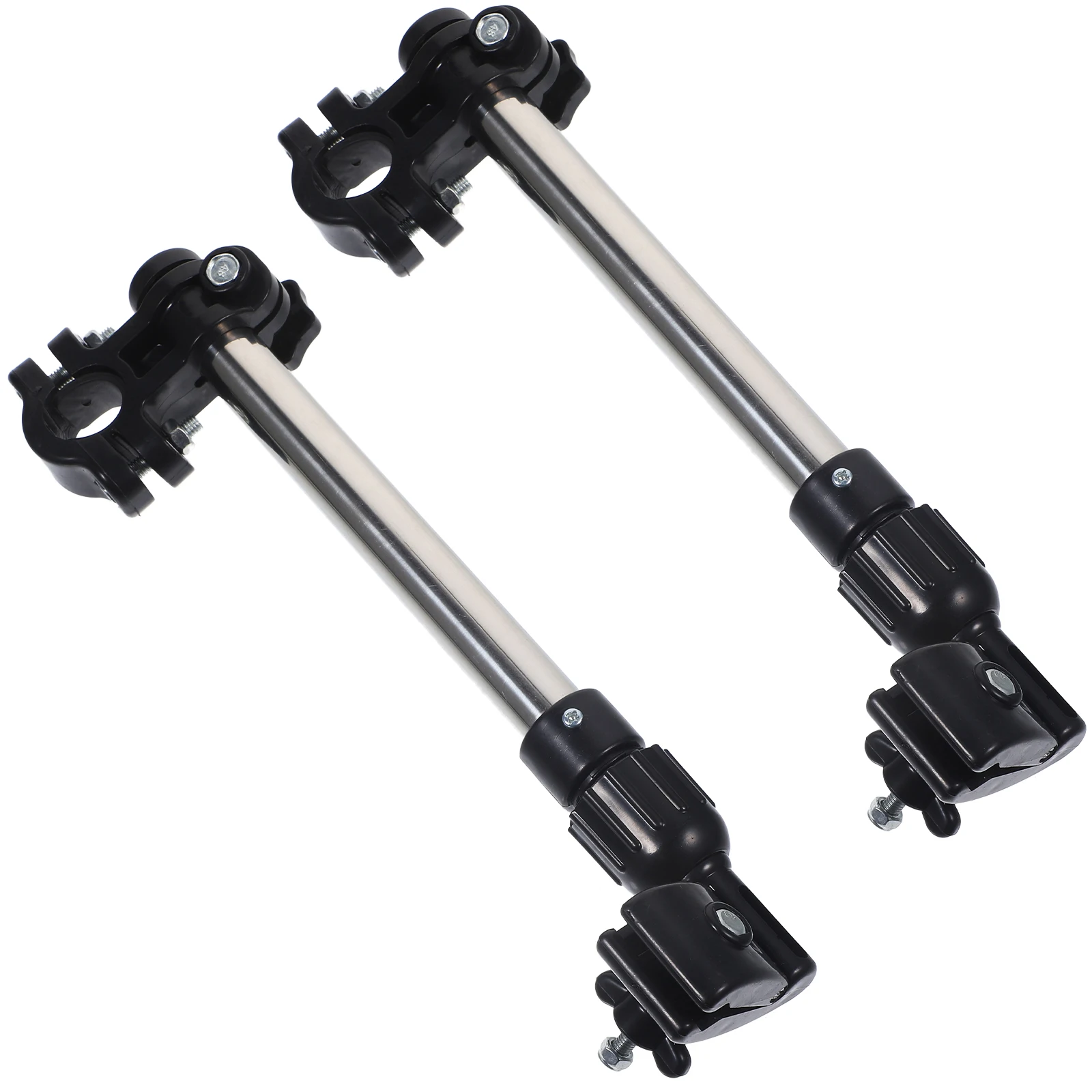 

2pcs Stainless Steel Mount Holder Adjustable Bike Stand Foldable Bicycle Umbrella Bracket Electric Wheelchair Compatible