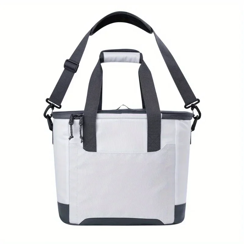 28 علبة تبريد بحرية ناعمة الجوانب، باللون الأبيض والرمادي