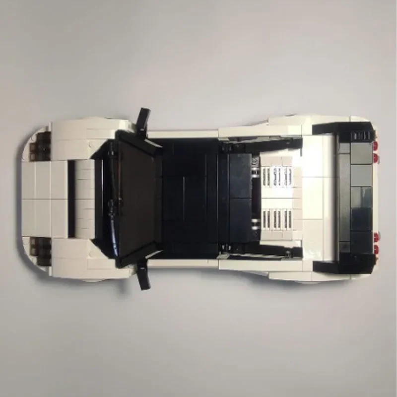 

MOC-158120 White Classic Sports Car Racing Building Block Model 1102 Parts MOC Creative Boy Children's Birthday Toy Gift