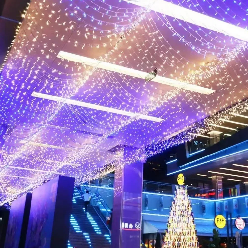 Luces Led de Navidad para exteriores, guirnalda de luces de hadas para decoración de árbol, 50 M, 500 Led, 10M