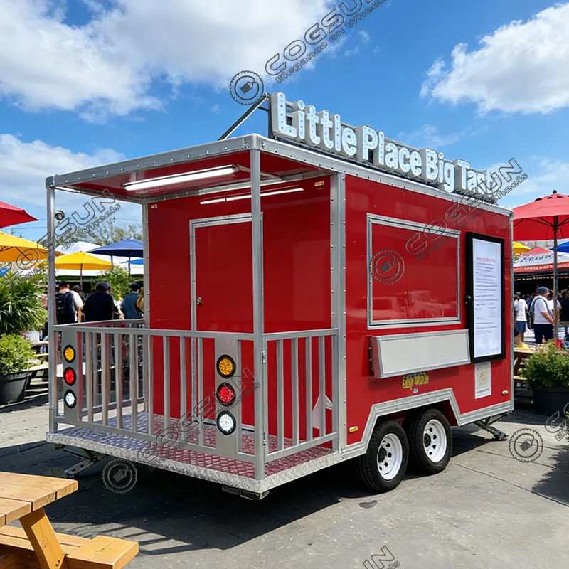 COGSUN Premium Concession Trailer Fully Equipped Food Truck Mobile Coffee Cart Custom Kitchen