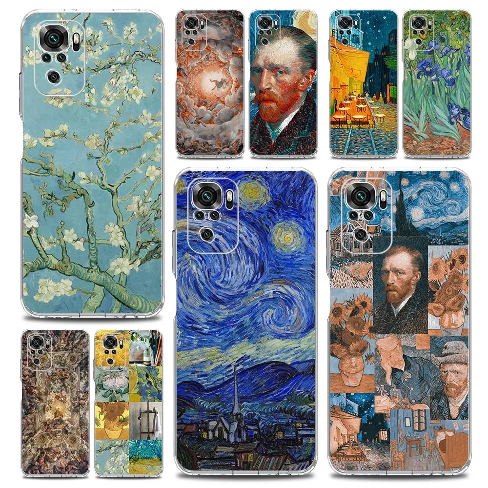 Van Gogh Art Aesthetics Angel Phone Case For Xiaomi Redmi Note 13 12 5G 9S 9 8 10 11 Pro Plus 4G 9T 13C 12C10C 9C 9A 7 Cover