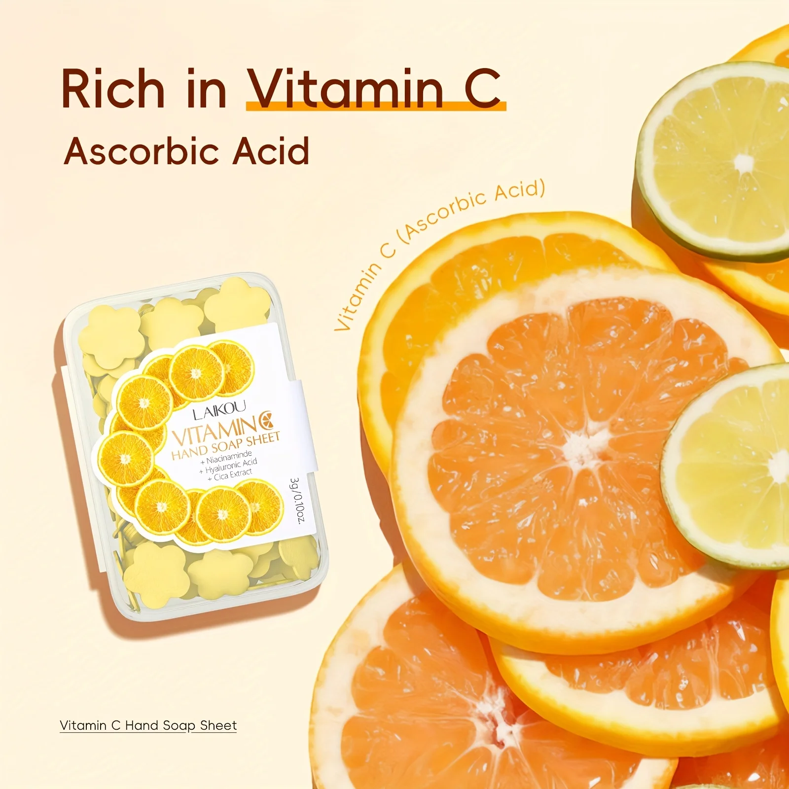 

Portable Dissolvable Soap Flakes, Cherry Blossom Design 1.55cm, Fragrant & Gentle, for Hand Washing On-the-Go, 4 Colors