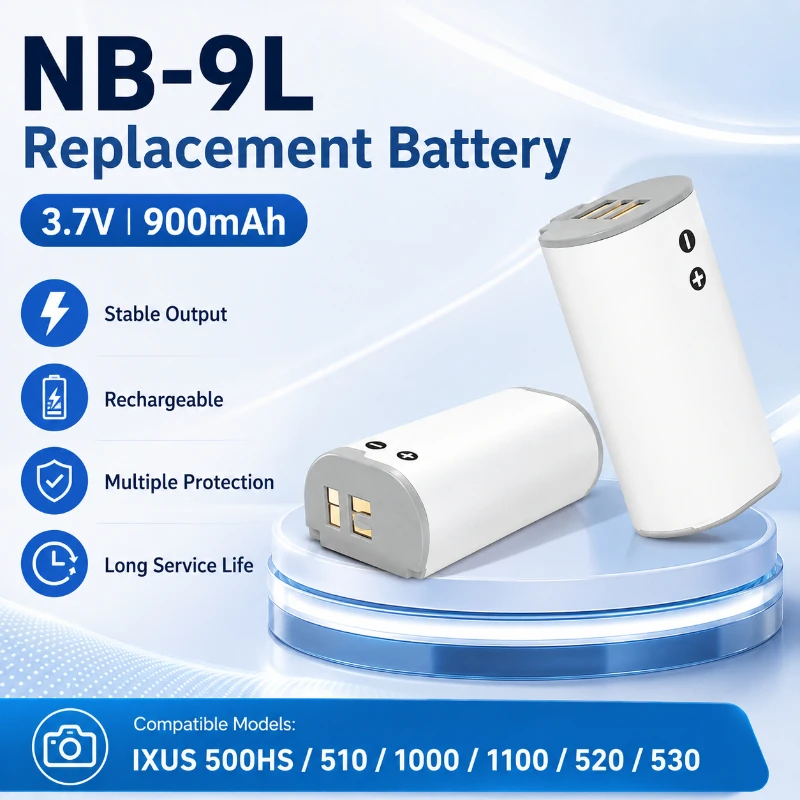 900mAh 3.7V Suitable for Canon NB-9L Camera  Battery IXUS500HS 510 IXUS1000 1100 520  530 Long Range  Digital  Battery