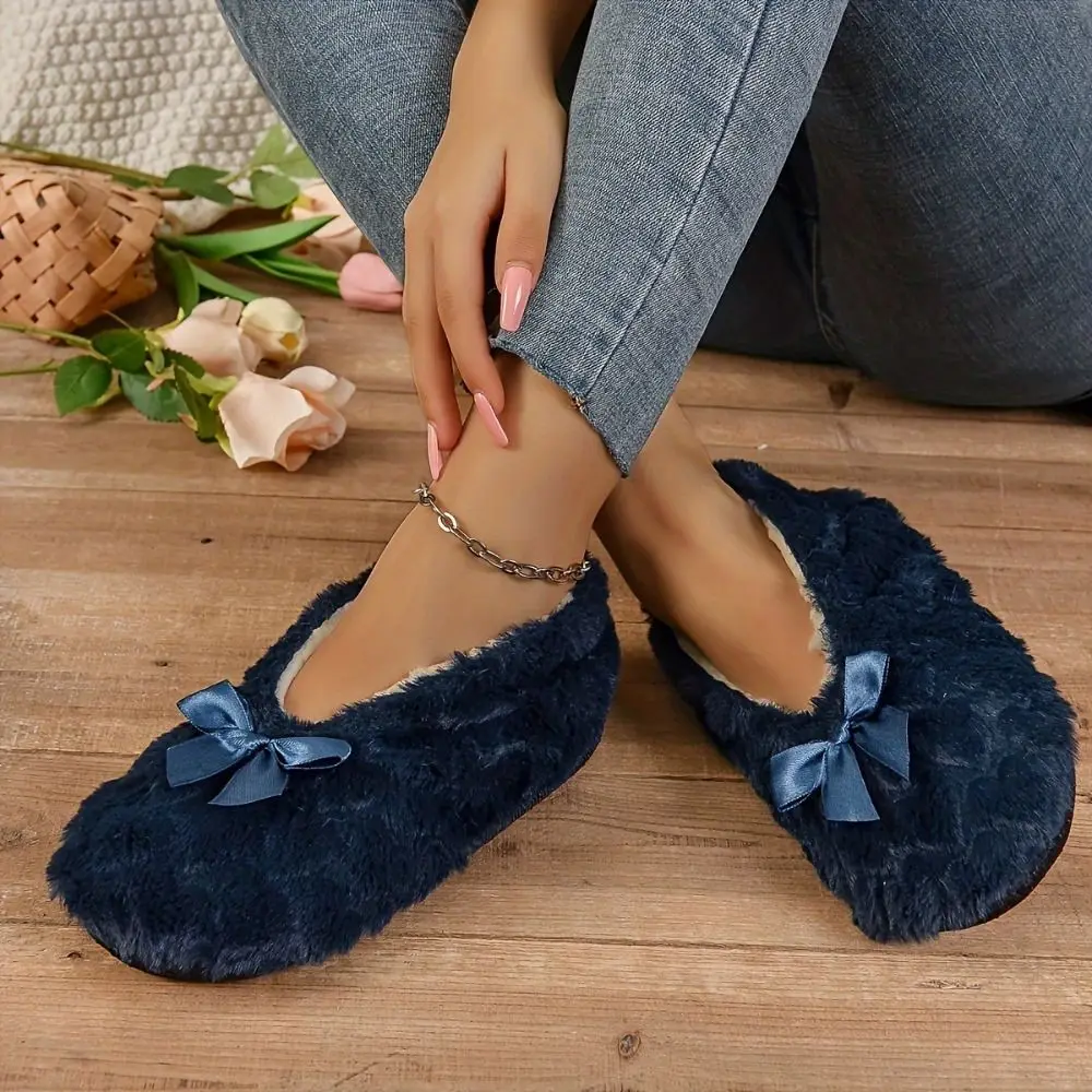 

Fashion Anti-slip Winter Floor Socks Heart Thermal Thicken Plush Socks Soft Warm Bow Sleeping Socks Girls
