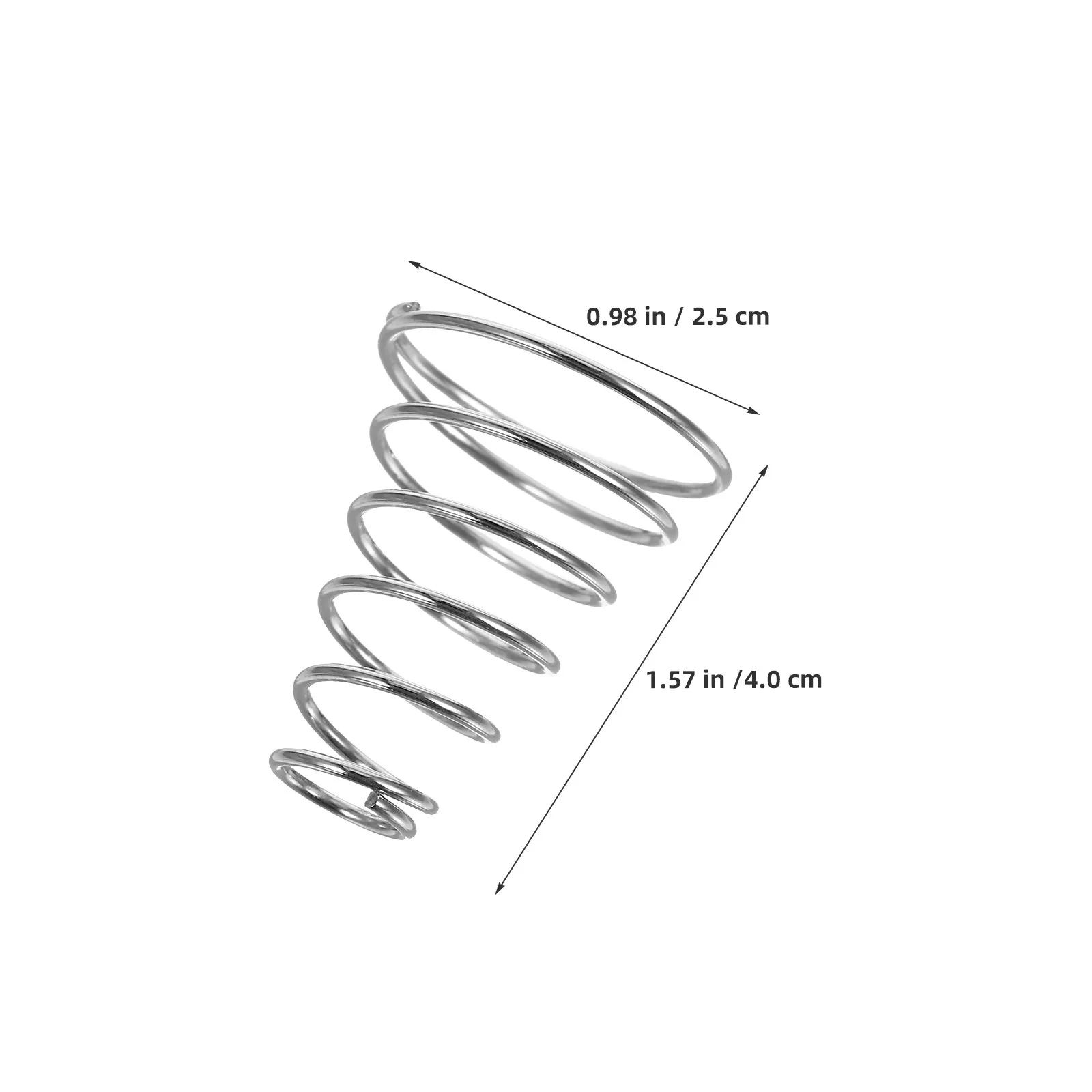 10Pcs Conical Tower Springs Stainless Steel 0.8mm Wire Diameter 10 Coils Battery Contact Replacement for LED Flashlight Tailcap