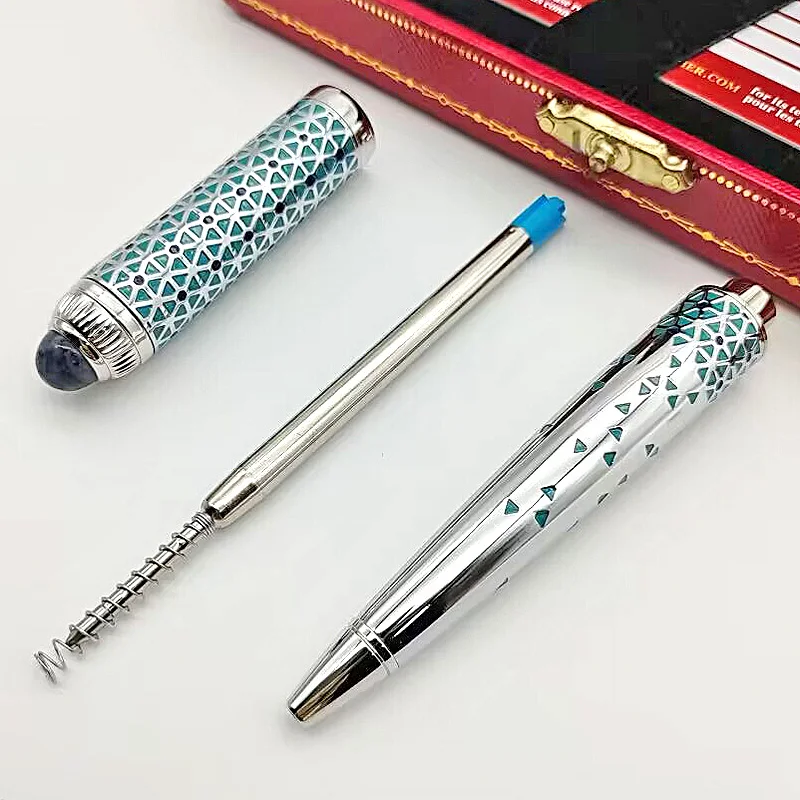 AGD Roadster CT Luxury Cyan Triangle and Scale Off Pattern Ballpoint Pen Writing Smooth Classic Office School Stationery