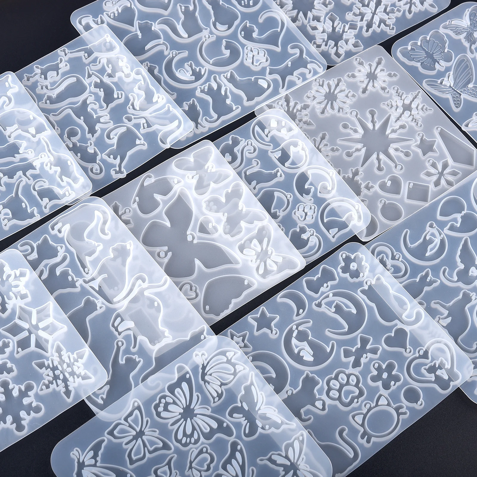Nowa żywica epoksydowa silikonowe formy DIY kolczyki wisiorki Charms formy żywica epoksydowa tworzenia biżuterii formy silikonowe rękodzieło Decor