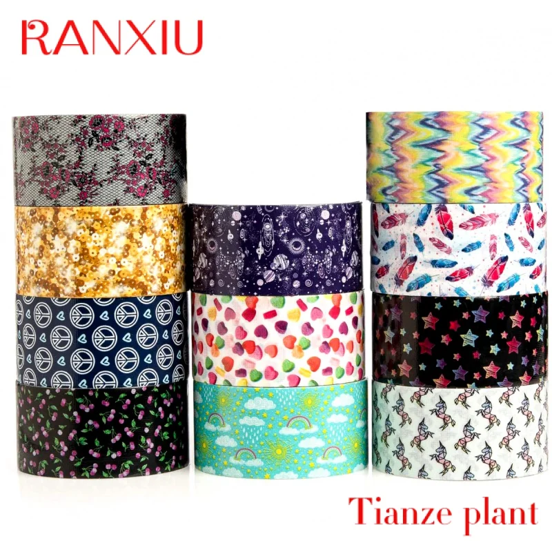 Custom China Supplier Custom Printed Pattern Adhesive PVC Duck Rubber Any Pattern Duct Tape