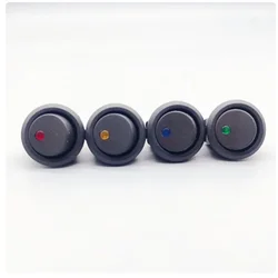 12Pcs Rocker Switch Toggle 12v SPST 3 Pins 2 Position ON/Off Blue LED Light Illuminated Boat Switch