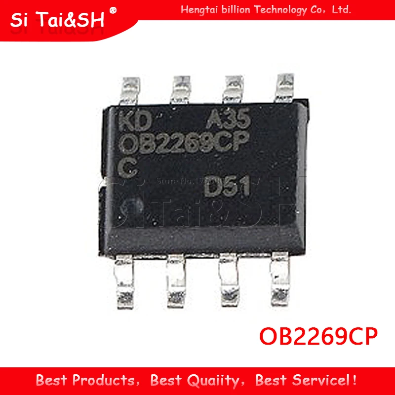 10 unids/lote OB2269CP OB2269 0B2269CP gestión p funda protectora de plástico negro para SOP-8 nuevo original