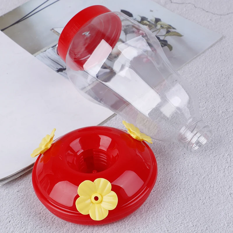 プラスチック製の花の形をした鳥の餌箱,1ピース,屋外の鳥の形をしたフィーダーの形,ハチドリの形,庭
