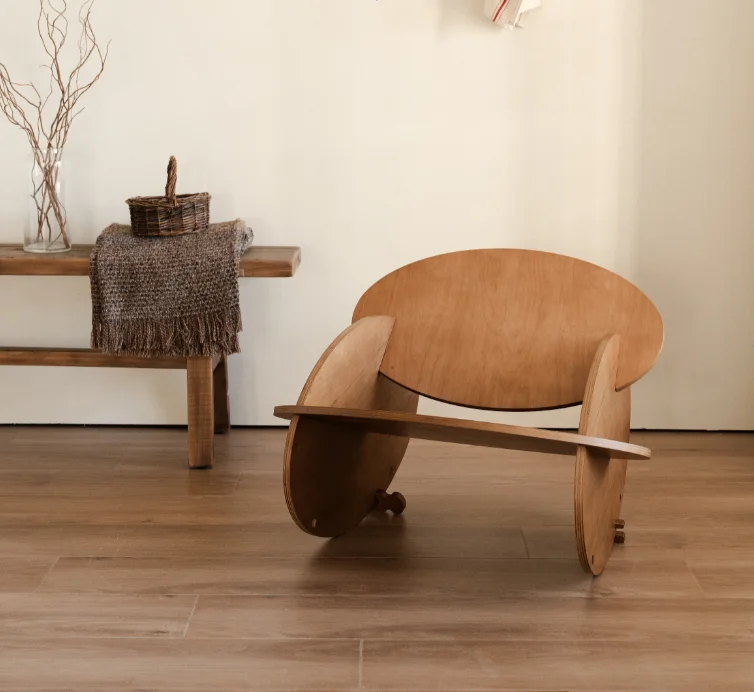 

#Nordic-inspired Minimalist Solid Wood Rocking Chair. Modern Living Room Lounge Chair for Hotel & Outdoor Use. Stock Ready Ship.