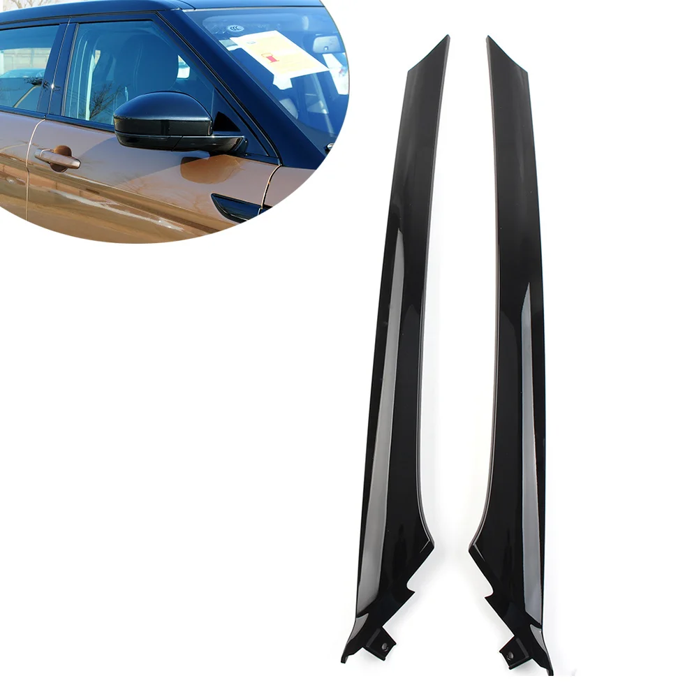 1Pcs Glossy Black Car Wind Shield A Pillar Trim Molding For Land Rover Range Rover Evoque 2012-2019 LR077218 LR077217