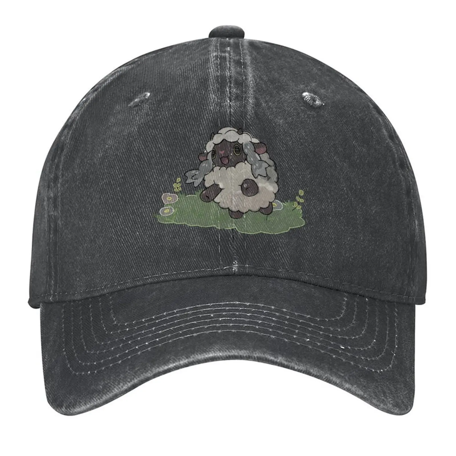

Cute sheep watercolor Baseball Cap Sunscreen Horse Hat Hood Mountaineering Ladies Men's