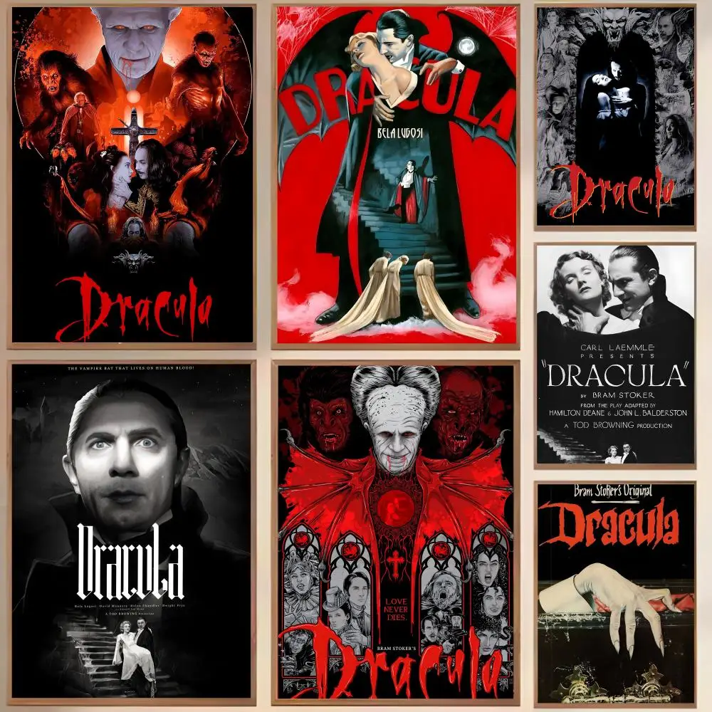 الرجعية الرهيبة الفيلم دراكولا اللوحة الخط شخصية الفضاء قماش المشارك جدار جدارية الفن صور لغرفة ديكور المنزل #1