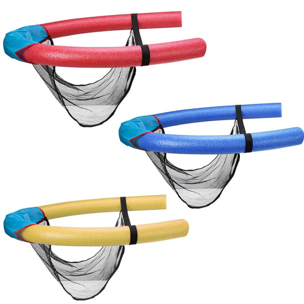 Cadeira flutuante para piscina, assento de macarrão azul para iniciantes, material macio e seguro, relaxante, ajuda para natação, cadeira flutuante para piscina