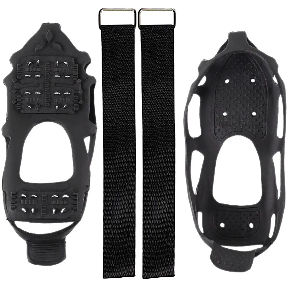 

Набор из 1 пары нескользящих ледоступов (черные, легкие, удобные, легко переносимые) для профессионального альпинизма, противоскользящие накладки на обувь, ледоотбойники