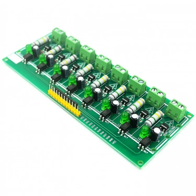 1 3 8 Bit Ac 220v Optocoupler Isolation Module Voltage Detect Board Adaptive 3-5v For Plc Isolamento Fotoaccoppiatore Module