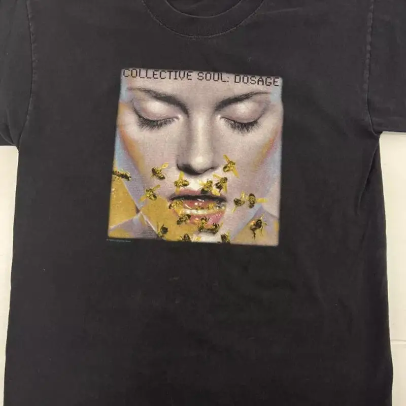 

Vtg Collective Soul Music Tour Heavy Cotton Black Full Size T Shirt J512