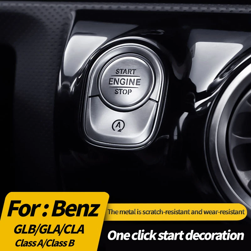 For Mercedes Benz A B CLA GLB GLA Class W177 V177 W247 C118 W118 X247 H247 AMG A35 A45 Car Engine Start Stop Button Trim Cover