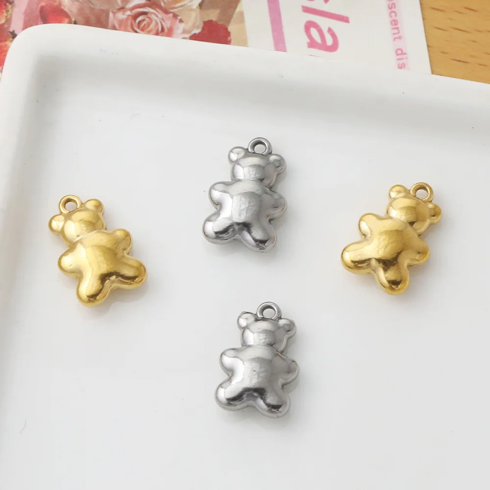 

Cordial Design 50Pcs 10*15MM Jewelry Accessories/DIY Pendant/Bear Shape/Charms For Necklace/Stainless Steel/Hand Made #195267