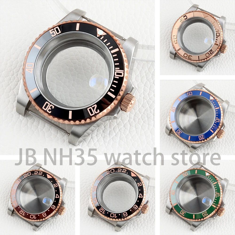 

40mm NH35 Watch Case Waterproof 316L Stainless Steel Case for SUB GMT Yacht-Master NH34 NH35 NH36 NH38 Movement 28.5mm Dial