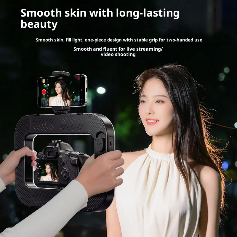 Selfie Ring Light with Phone Holder Stand for Live Streaming YouTube Videos Instagram Reels Desktop Fill Light for Makeup Vlog