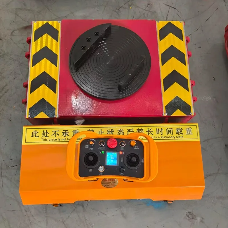 Battery Powered Tracked Carrier With Rotating Platform Heavy Duty Material Transfer Cart Remote Control Industrial Transport