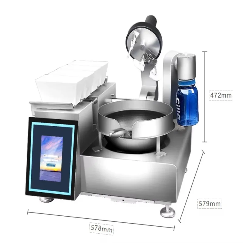 Automatic Electric/Gas Stainless Steel Cooking Wok Machine Restaurant Kitchen AI-Powered Robotic Cooker Auto Stir Fry Robot
