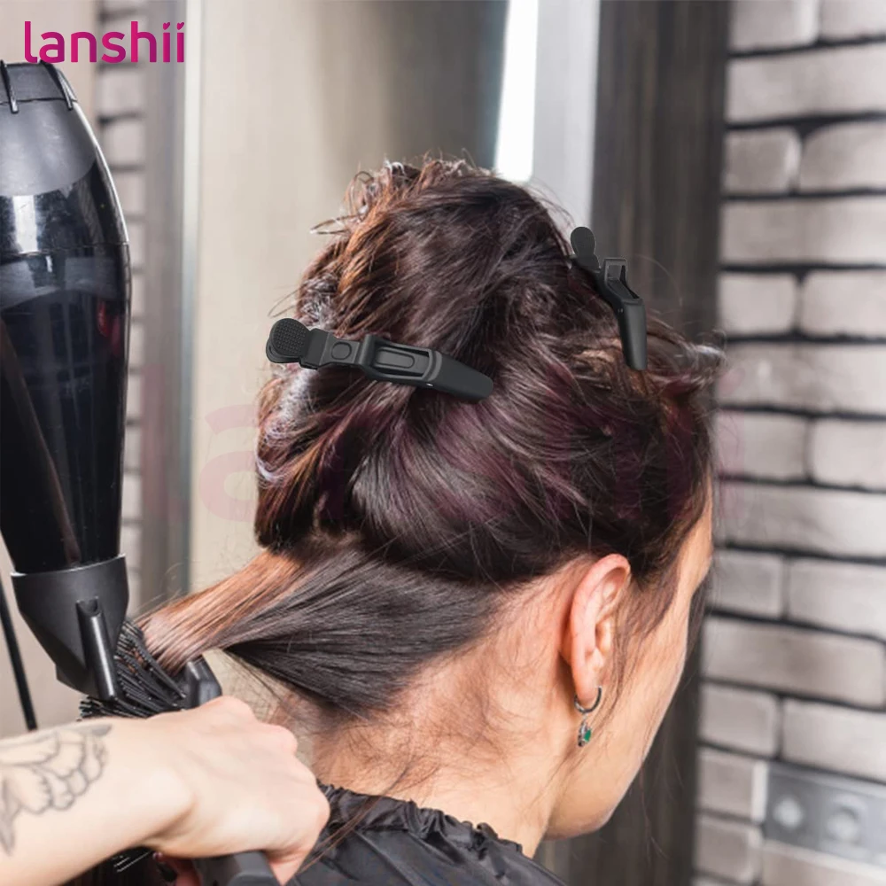 Lanshii 6Pcs Hair Clips Matte Finish – Alligator Crocodile Hair Clamps for Salon, Hair Grip, Hairdressing Tools image 5
