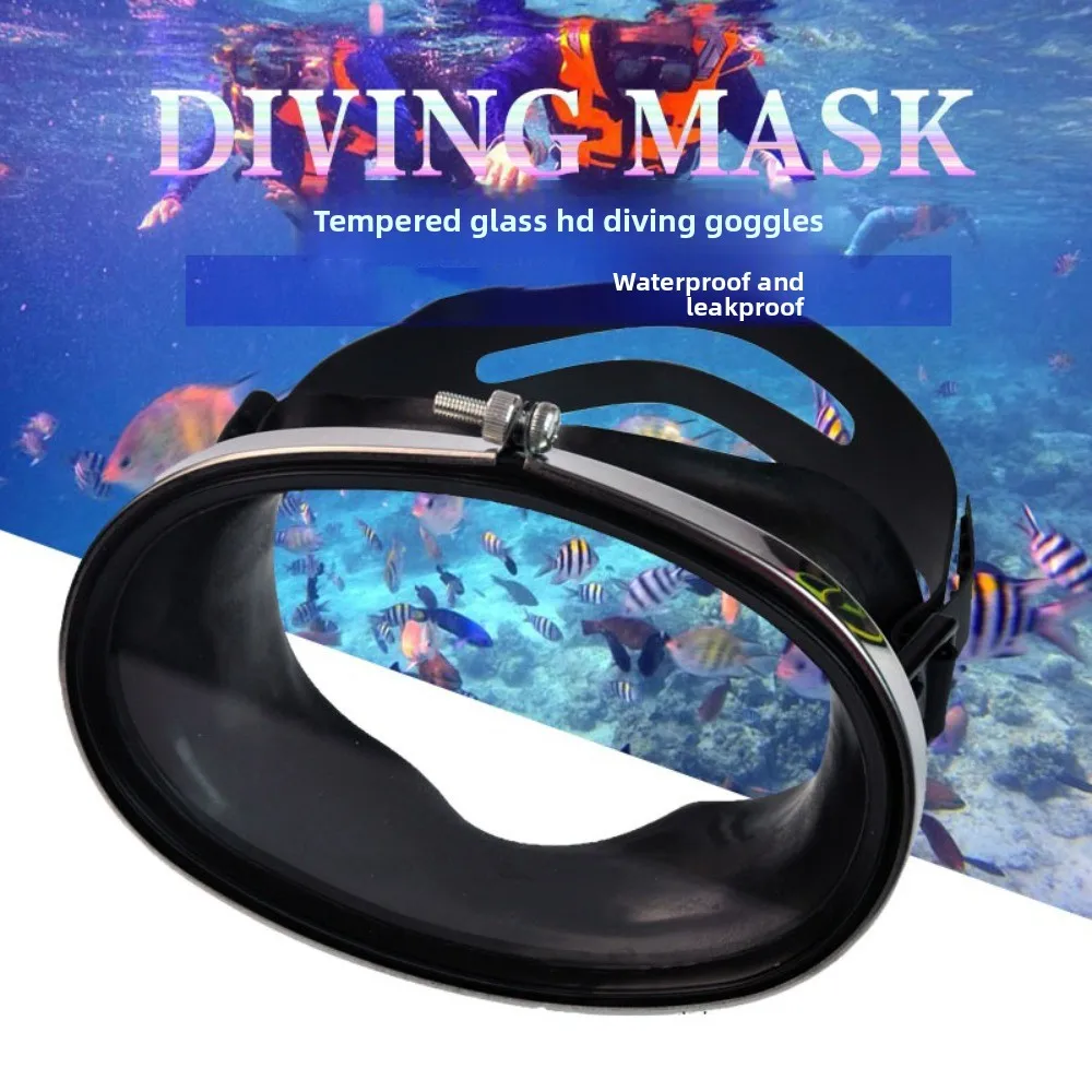 

Fishing Tempered Glasses Diving Glasses Silicone Black Diving Masks Waterproof No Leakage Swimming Goggles Women