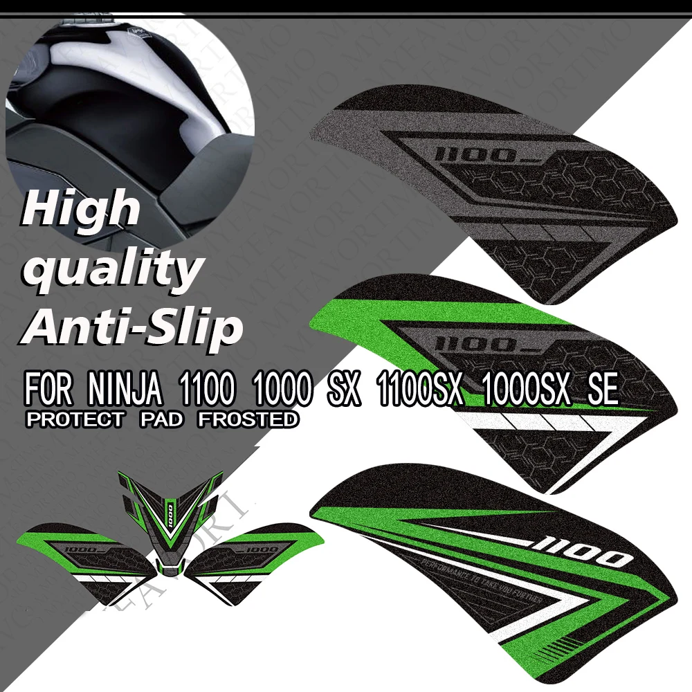 For Motorcycle Ninja 1100 1000 SX 1100SX 1000SX SE Fuel Tank Pad Sticker Knee Grip Scratch-Resistant Decals Decals New