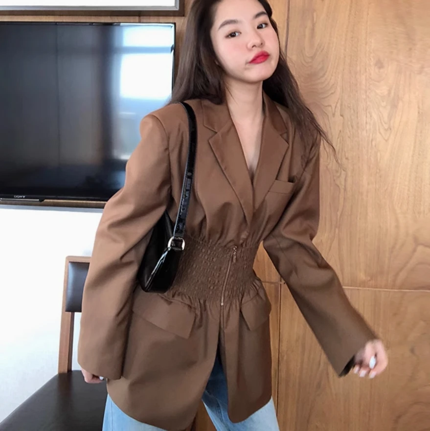 

SuperAen Leather Jacket Women's Spring and Autumn 2025 New Loose Short Fashion PU Leather Jacket