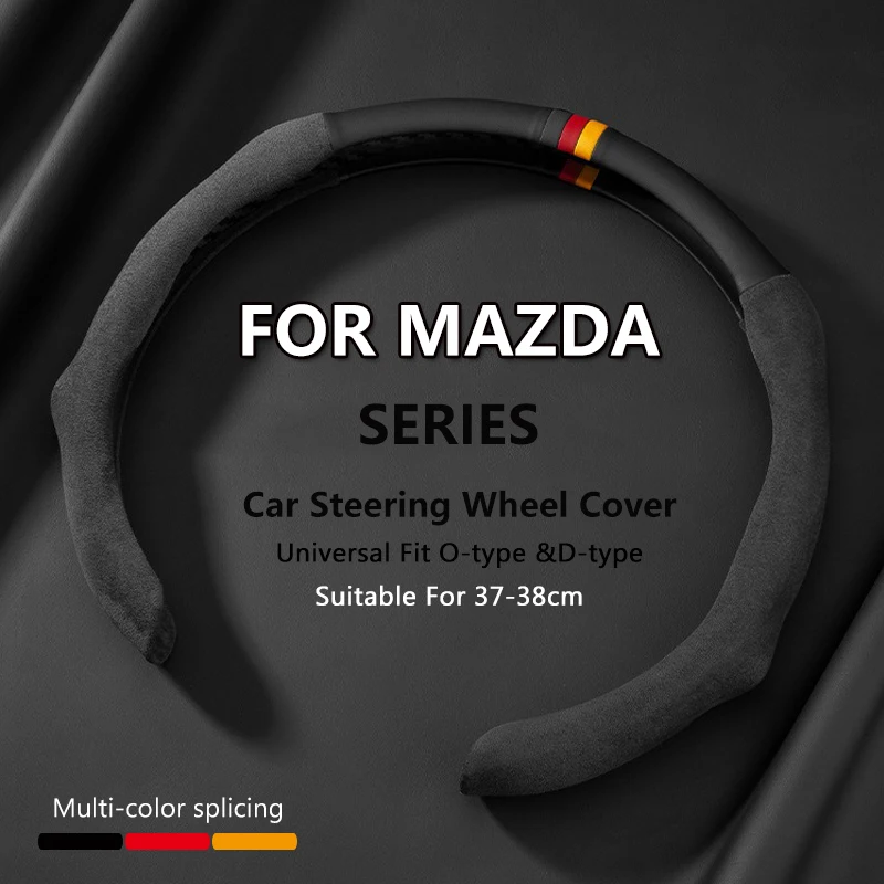 

5D Universal Car Steering Wheel Cover Non-slip Car styling For Mazda 2 3 5 6 Atenza CX-3 CX-4 CX-5 CX-7 CX8 CX-30 CX-50 MX-5