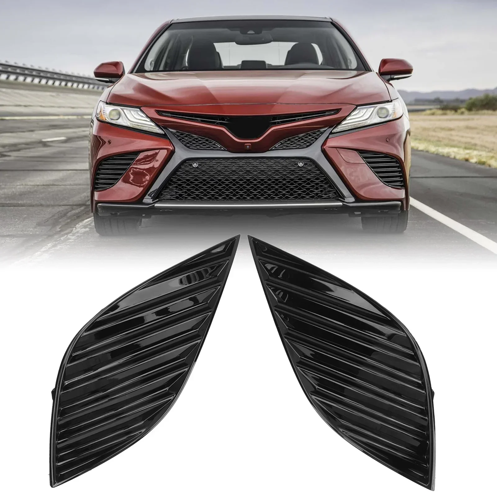 

1 Pair of Car Front Fog Lamp Bezel 81482-06170 Left Right Fog Lamp Cover Replacement For Toyota Camry SE XSE 2018-2020