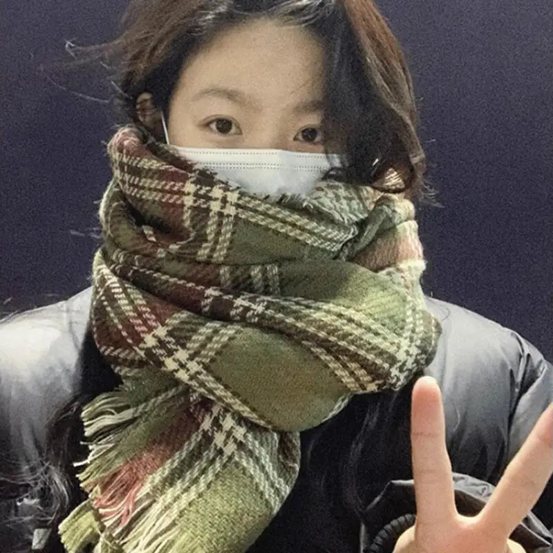 الشتاء الدفء شرابة وشاح طالب شبكة يندبروف رشاقته الدفء تنوعا موضة حسن المظهر المشاعر لينة لزجة امرأة شال