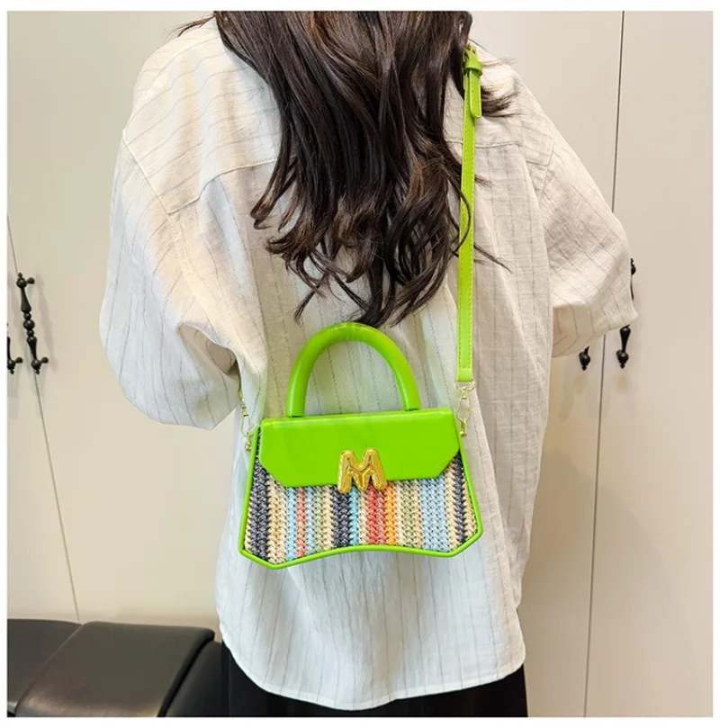 

‌2025 Rainbow Handbag - Small Square Purse for Women, Crossbody/Underarm/Shoulder Multi-Way Bag, Lightweight Luxury Accessory
