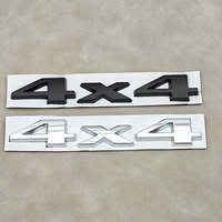 3D 4X4 Chrome Black Logo Emblem Car Rear Trunk Sticker Nameplate Badge For Ford Jeep Grand Cherokee Wrangler Compass Accessories